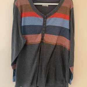 Maurice’s 24/7 long sleeved button down tee size 3x